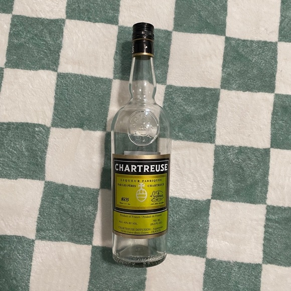 yellow chartreuse empty liquor bottle decoration decor collectible - Picture 1 of 4